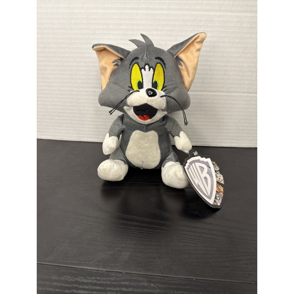 Warner brothers Tom & Jerry 7” TOM cat Big Head Stuffed Plush Toy Factory NWT
